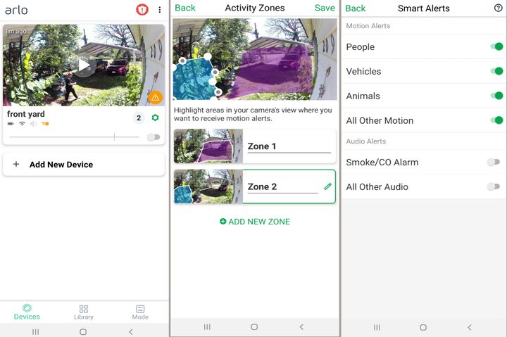 Arlo Pro 3 Floodlight Camera app