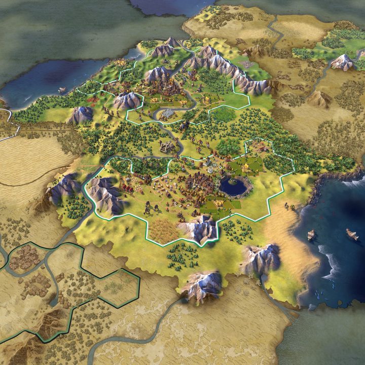 Map in Civilization VI.