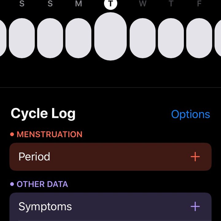 Cycle tracking iOS 13
