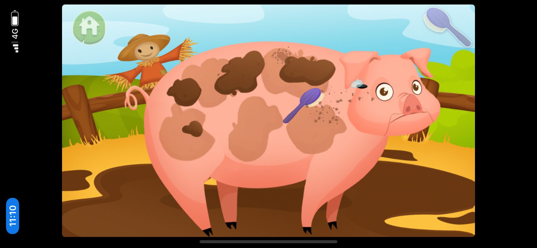 Dirty Farm pig cleaning