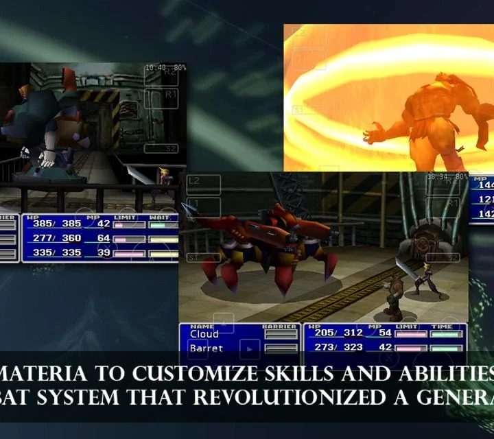 Collage of Final Fantasy screenshots.