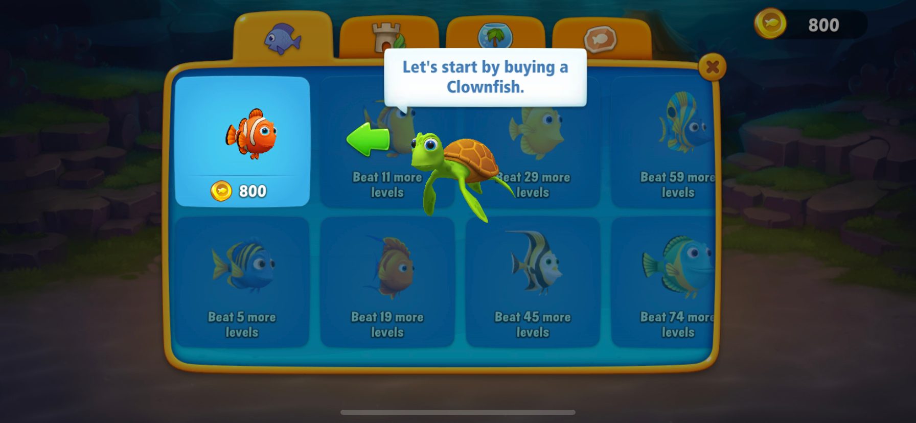 Fishdom fish screen