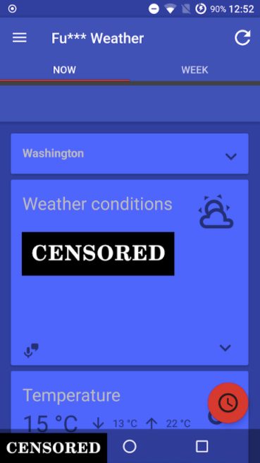 Funny Weather app