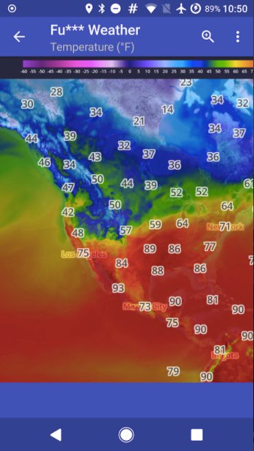 Funny Weather heat map