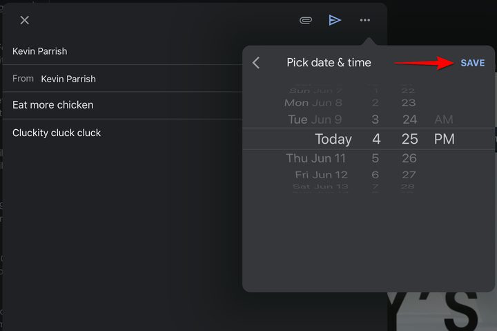 Gmail App TabletOS Pick Date Time