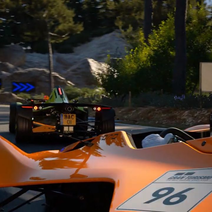 Cars race in Gran Turismo 7.