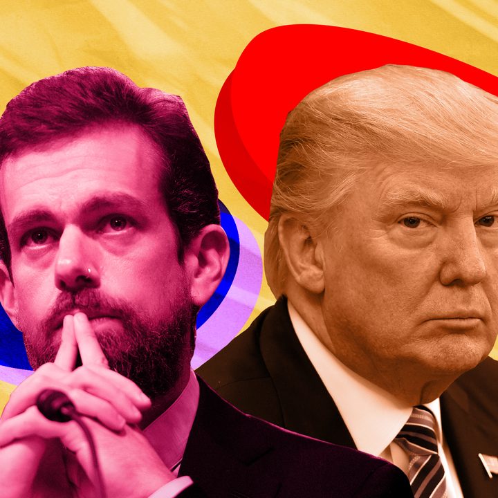 Trump with Twitter CEO Jack Dorsey stylized image