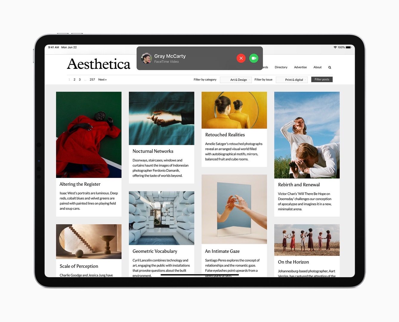 IPad OS 14 - Calls UI