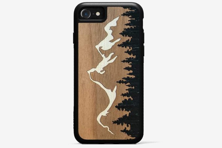 iPhone 8 Carved Traveler Case in Grand Teton Inlay design