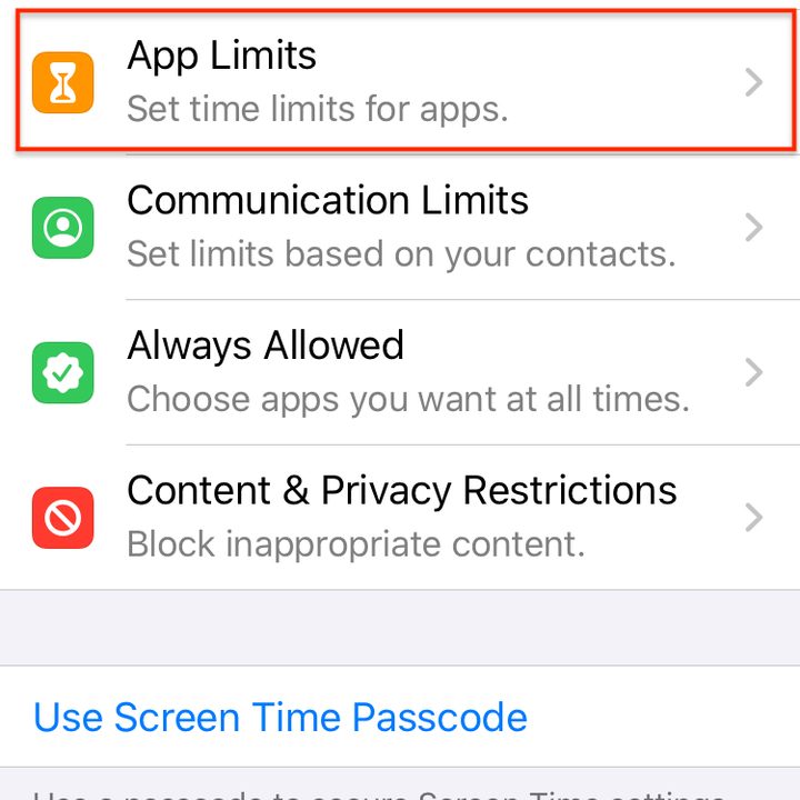 App Limit iOS 13