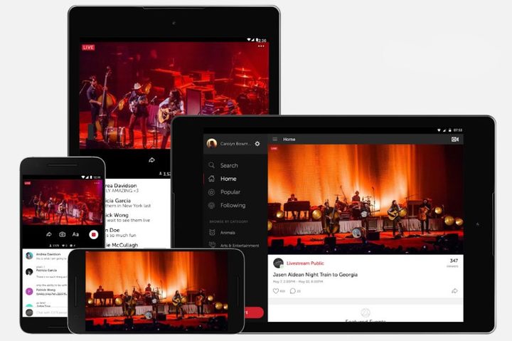 Livestream app on devices