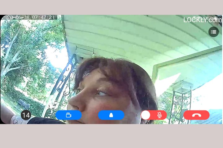 Lockly Vision doorbell camera on app