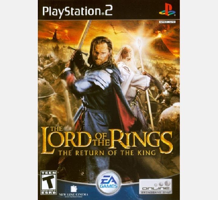 Aragorn and galndalf surrounded by orcs.