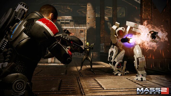 Shephard shooting Geth.