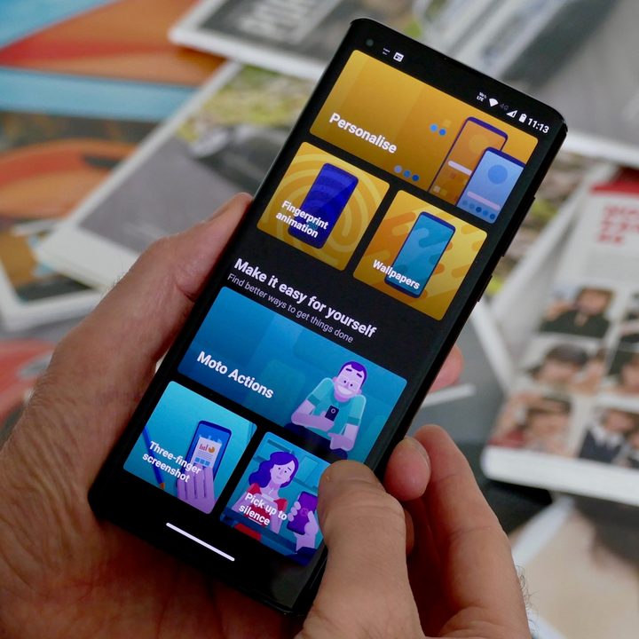 Motorola Edge Moto Action menu