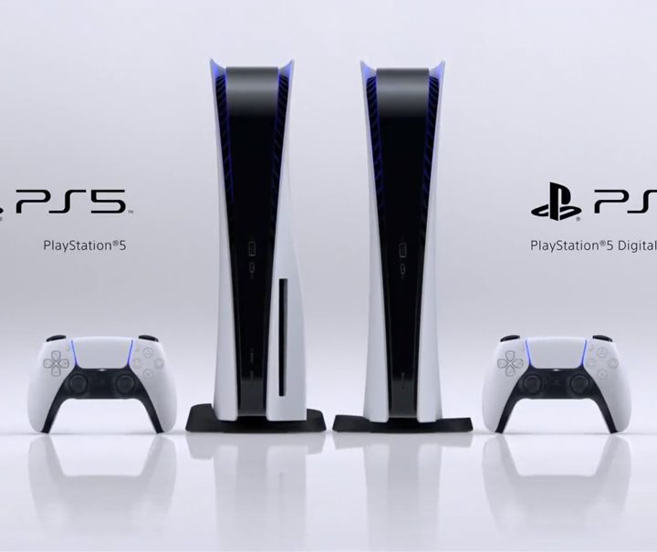 PS5 Consoles side by side.