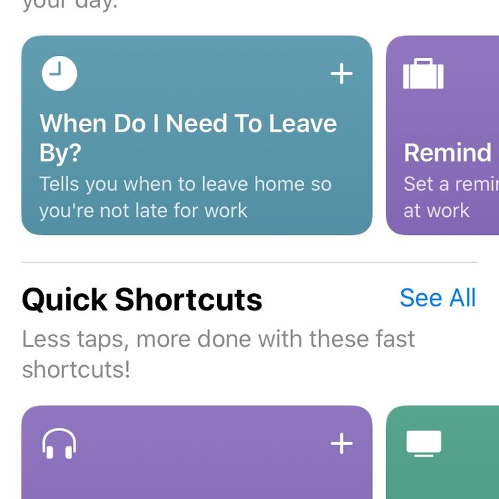 Shortcust iOS 13
