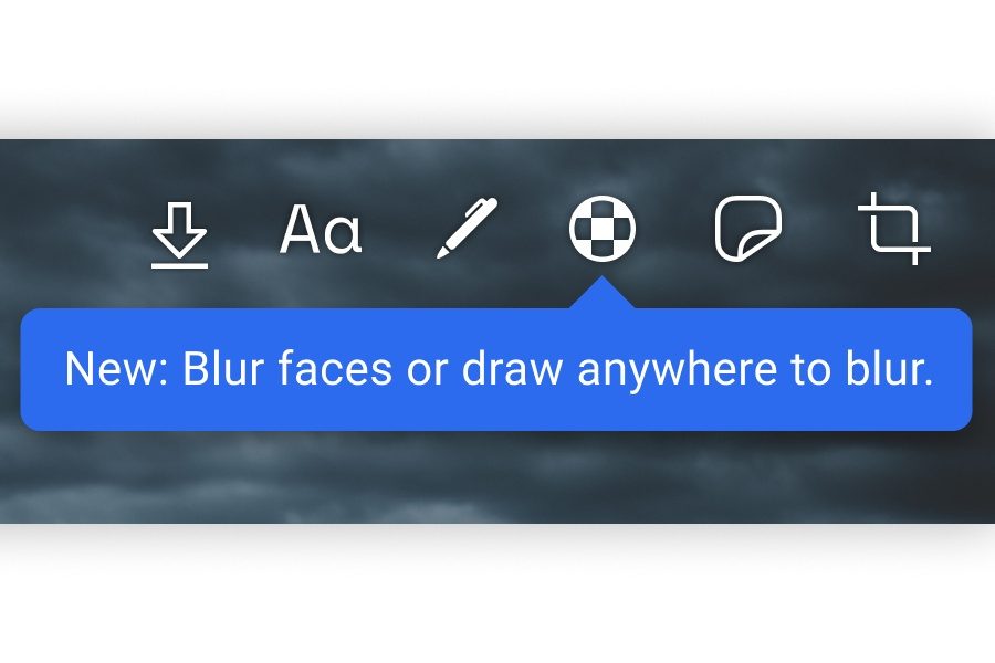 Signal blur tool option toolbar