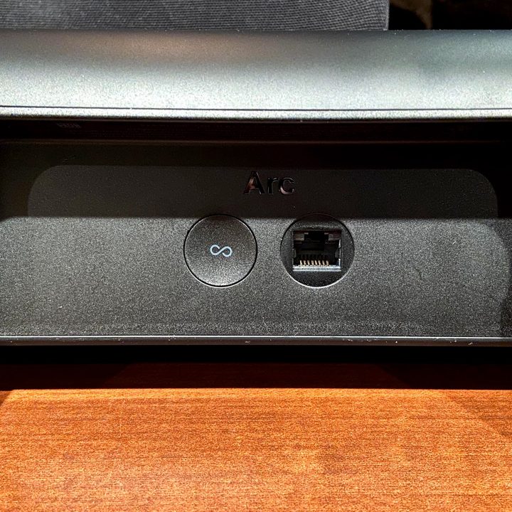 Sonos Arc Dolby Atmos soundbar rear panel.