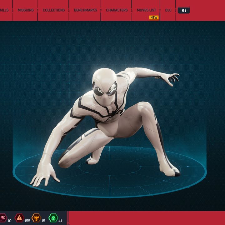 Spider-man in his future foundation suit.