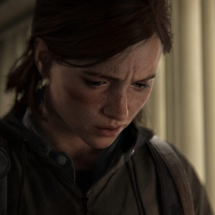 Ellie looking down in The Last of Us Part II.