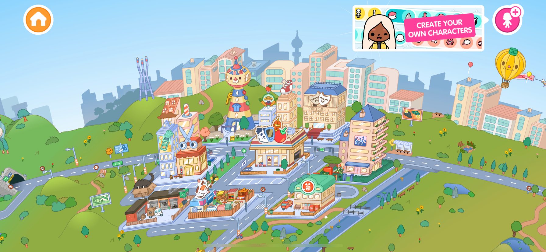 Toca Life World map