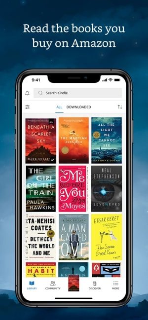 Kindle Reading app books screenshot