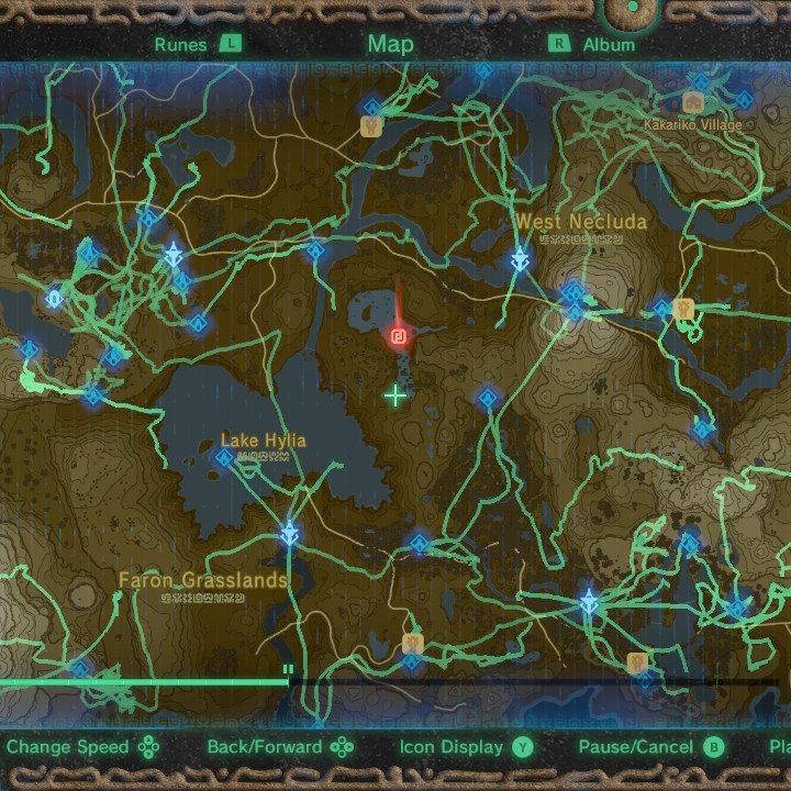 Breath of the Wild's map shown full of routes.