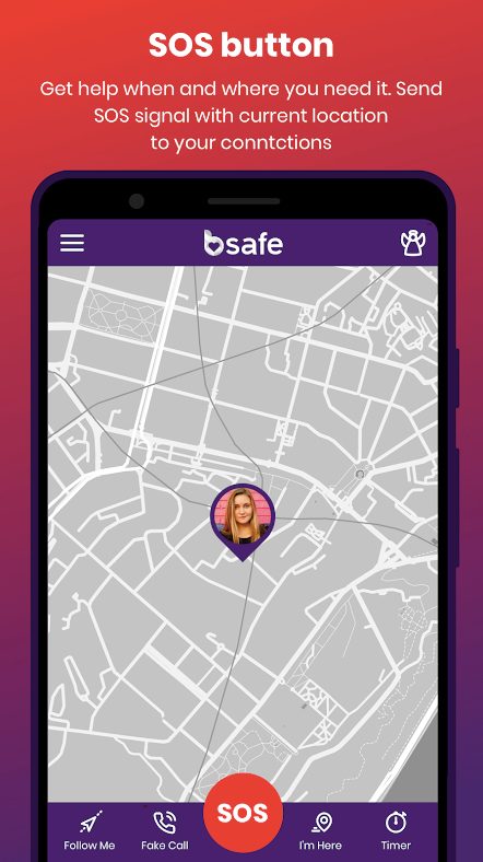 bSafe SOS button