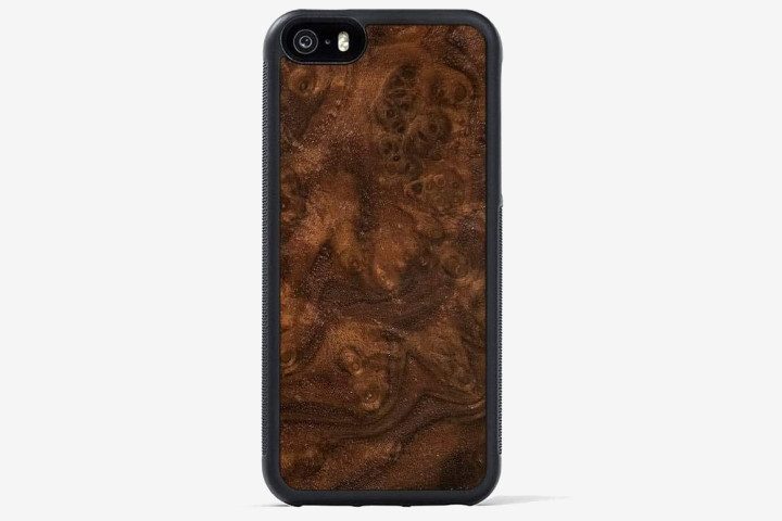 Photo of Carved Traveler wood case for iPhone SE 2016 in Walnut