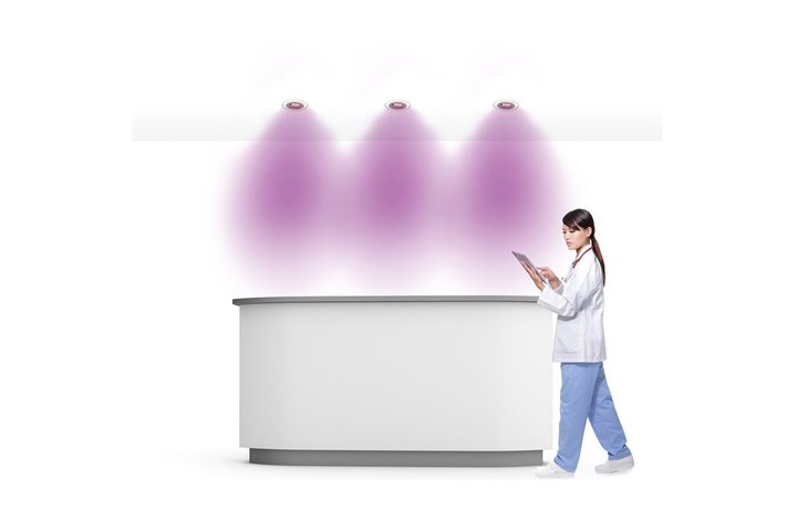 Cleanse Downlight shining on a female doctor