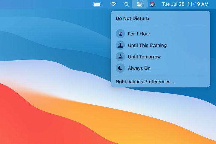 How to use Control Center in MacOS Big Sur step 2