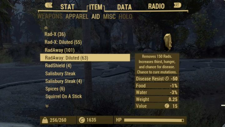 Fallout 76 Use Diluted Solutions