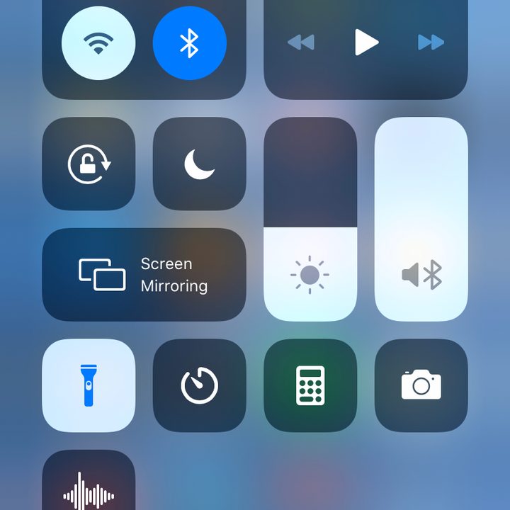 iPhone Control Center Flashlight icon