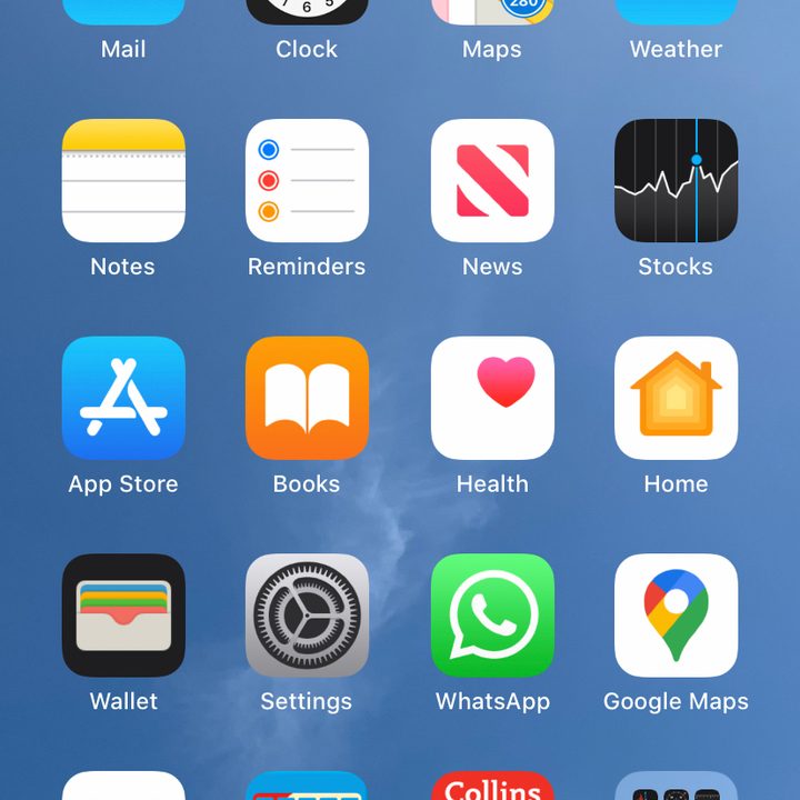 iPhone Settings screen
