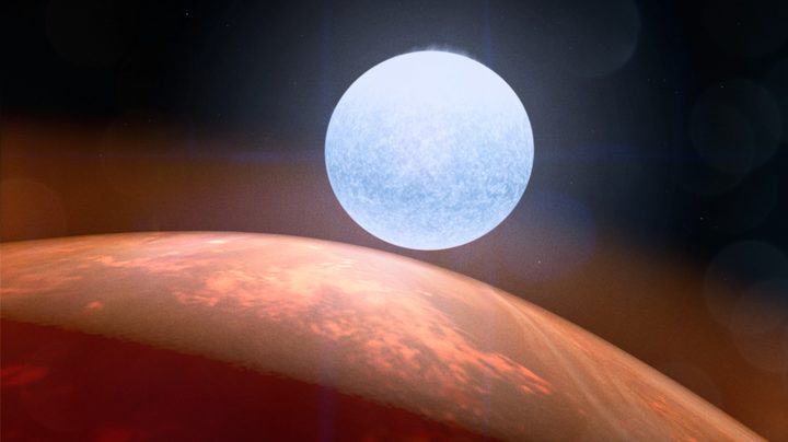 This illustration shows how planet KELT-9 b sees its host star