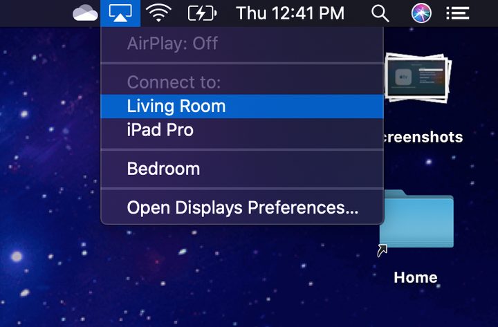 MacOS AirPlay to Apple TV