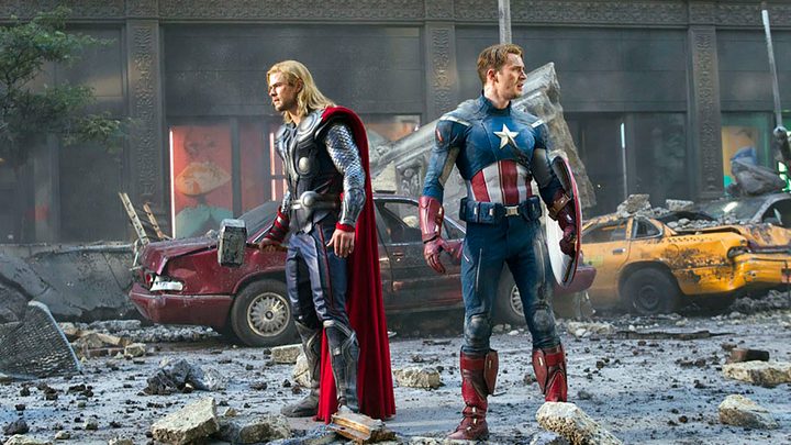 Thor and Captain America in New York