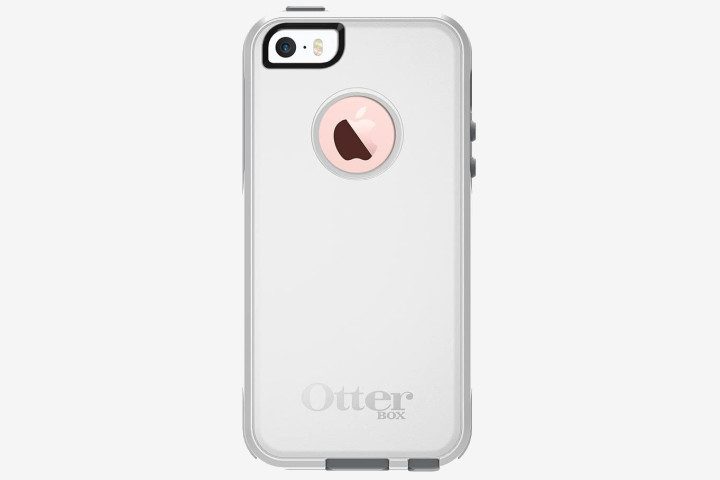 Photo of iPhone SE 2016 in a white Otterbox Commuter Series case