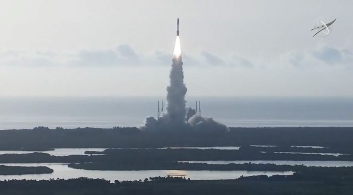 The Perseverance rover launches atop an Atlas V rocket