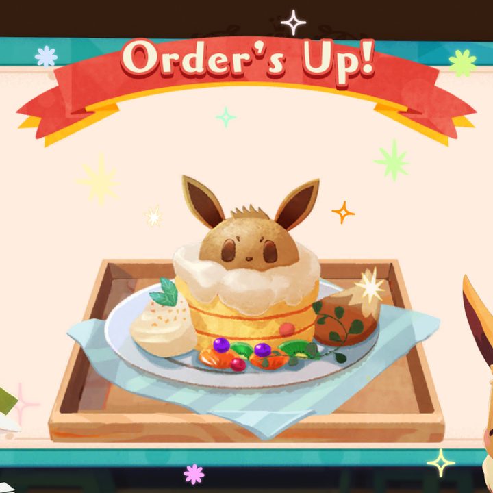 Ordering food in Pokémon Cafe Mix.