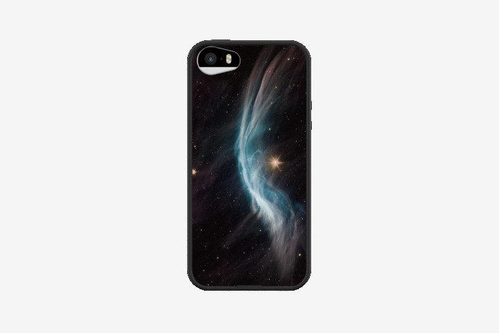 Photo shows RhinoShield Mod case for iPhone SE (2016) in Waves of Zeta Ophiuchi design