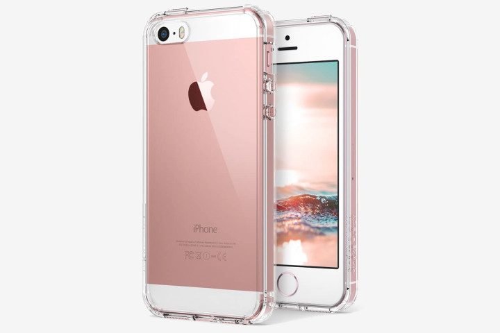 Photo shows an iPhone SE 2016 in a Ringke Fusion Case in Clear