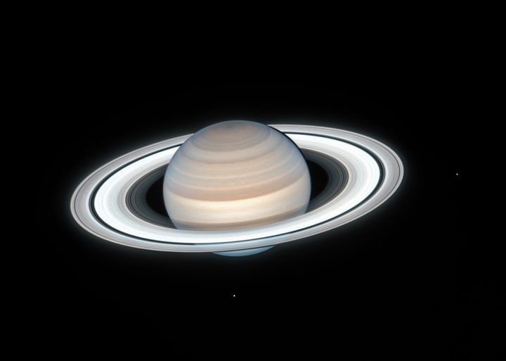 Saturn and its rings are on display in this image from NASA's Hubble Space Telescope, taken on July 4, 2020.