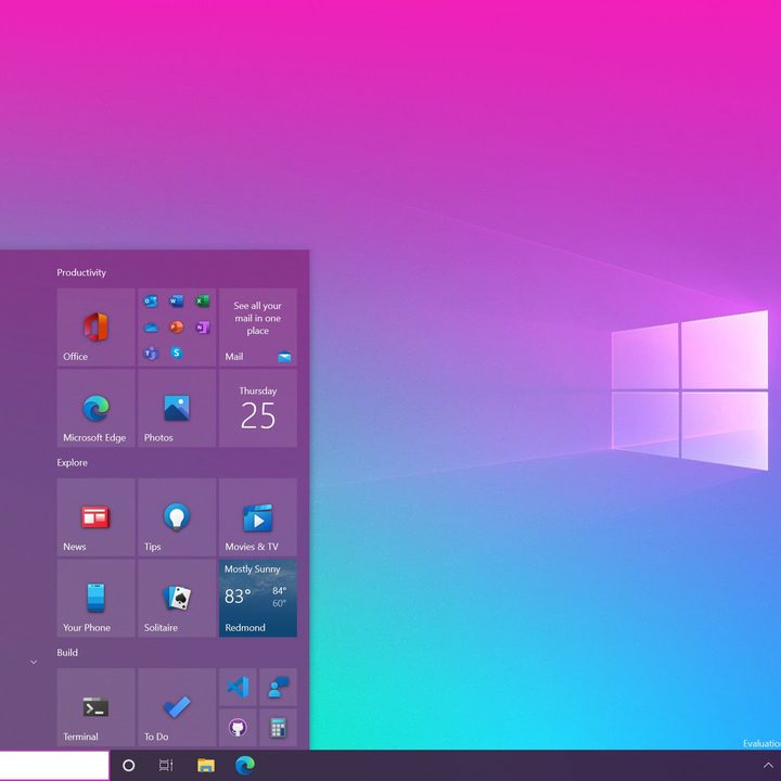 Start menu in Windows 10.