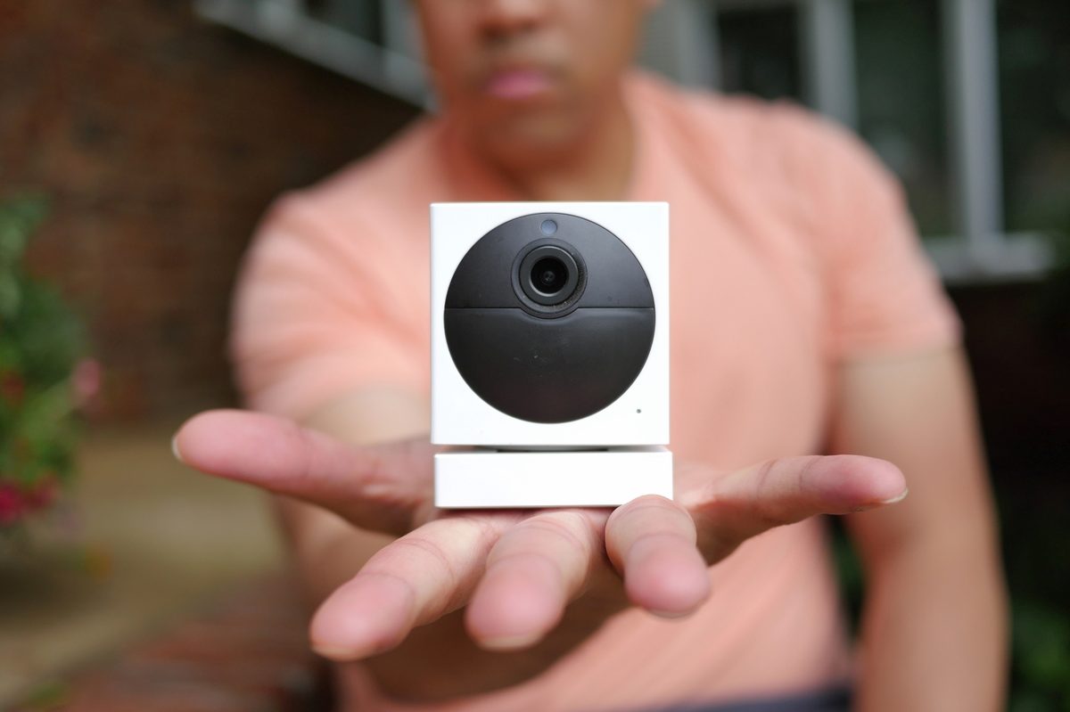 Wyze Cam Outdoor in hand