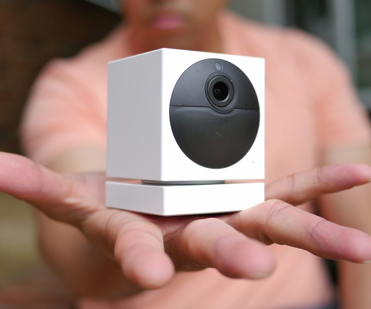 Wyze Cam Outdoor iin hand