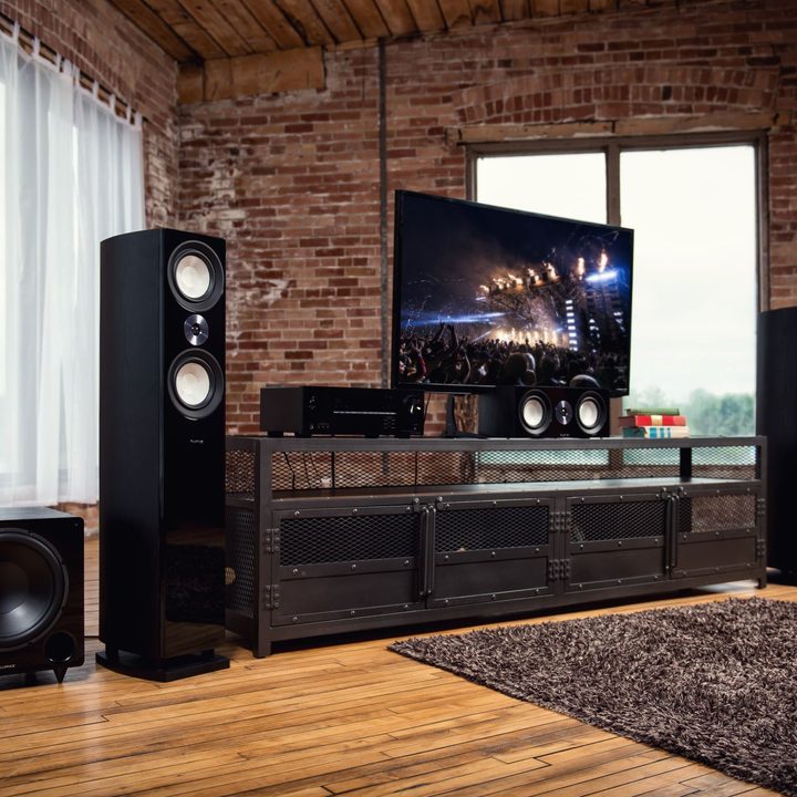 Fluance home theater speakers.
