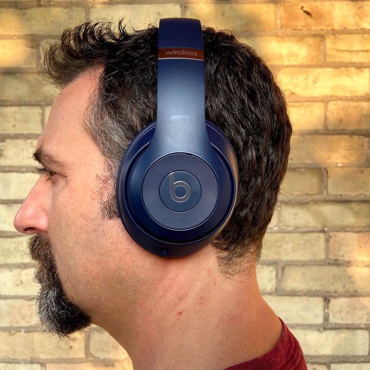 Man wearing the Beats Studio 3 Wireless headphones.