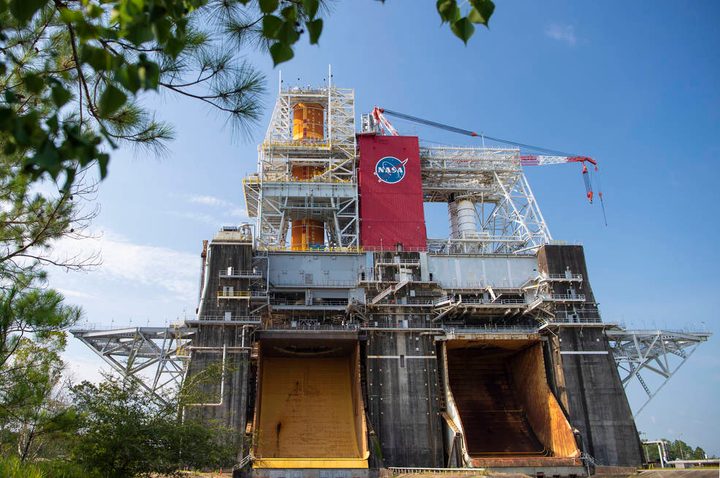NASA's Space Launch System (SLS) rocket completing the Green Run test